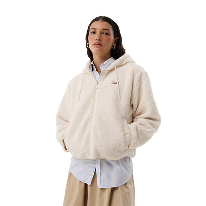 Bonelle Borg Fleece Jacket Antique White
