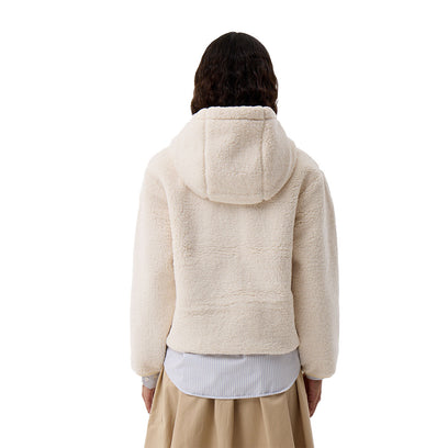 Bonelle Borg Fleece Jacket Antique White