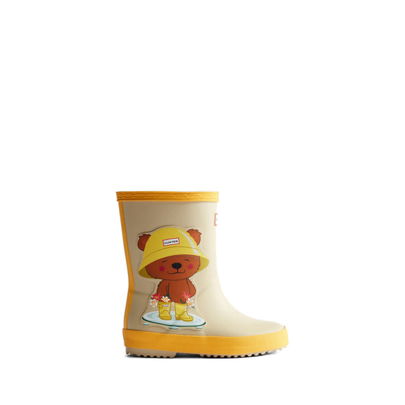 Original Kids First Bear Print Wellington Boots Gravel/Hunter Yellow Original Kids First Bear Print Wellington Boots Gravel/Hunter Yellow