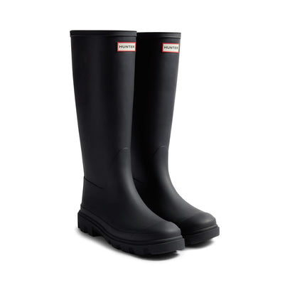 Unisex Downpour Tall Wellington Boots Black
