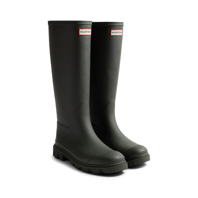 Unisex Downpour Tall Wellington Boots Dark Olive