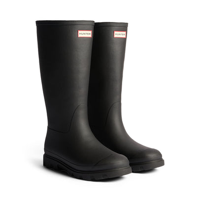 Unisex Downpour Insulated Tall Wellington Boots Black