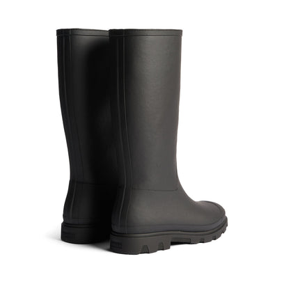 Unisex Downpour Insulated Tall Wellington Boots Black