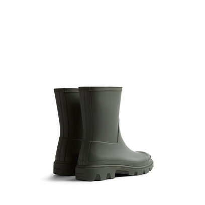 Unisex Downpour Short Wellington Boots Dark Olive