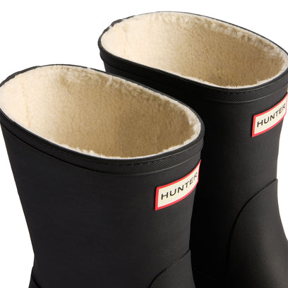 Unisex Downpour Insulated Short Wellington Boots Black