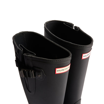 Downpour Field Adjustable Neo Lined Wellington Boots Black