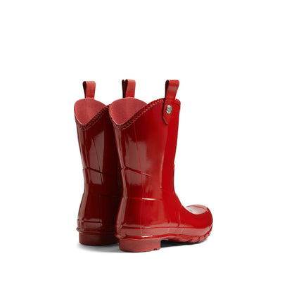 Women's Original Cowboy Gloss Wellington Boots Military Red