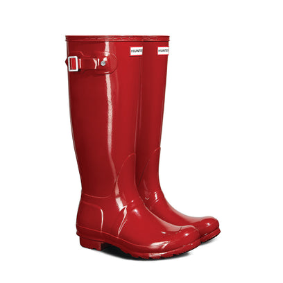 Women's Original Tall Gloss Wellington Boots Military Red