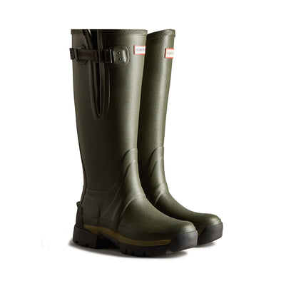 Unisex Balmoral Adjustable Neoprene Wellington Boots Dark Olive