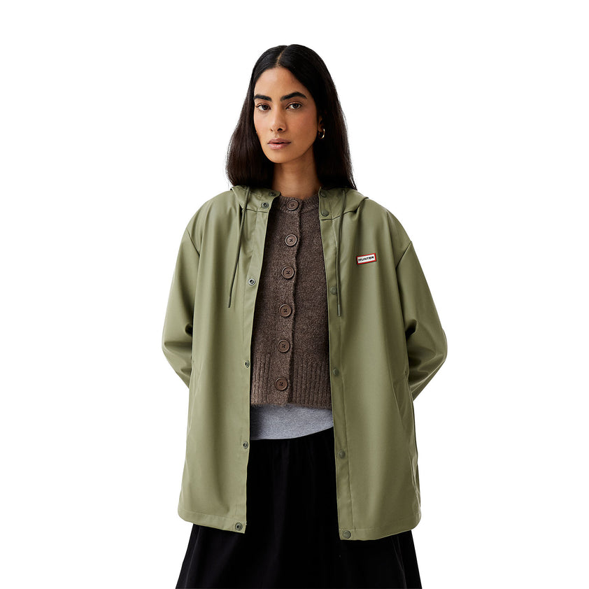 Izzy PU Hooded Jacket Unisex Deep Lichen Green