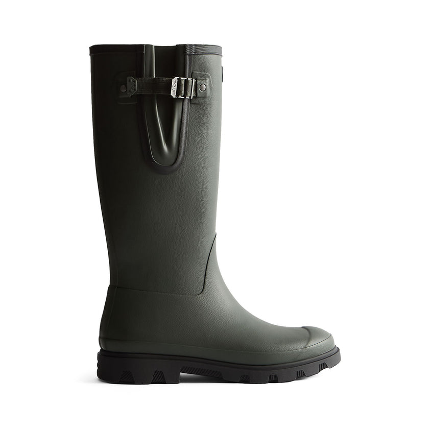 Men's Downpour Adjustable Tall Wellington Boots Dark Olive/Black