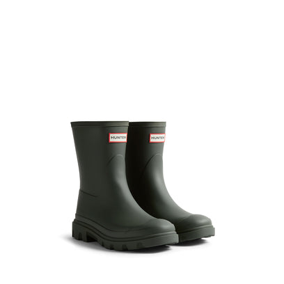 Women's Downpour Short Wellington Boots Dark Olive