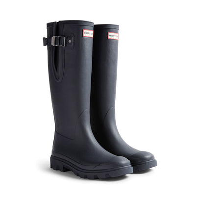 Women's Downpour Adjustable Tall Wellington Boots Navy
