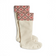 Recycled Fairisle Tall Boot Socks Hunter White
