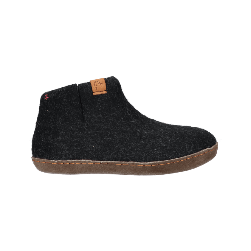 Everest Wollfilz-Pantoffel schwarz/grau