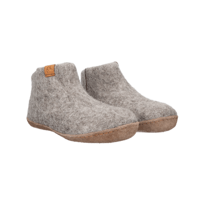 Everest Wollfilz-Pantoffel grau/natur