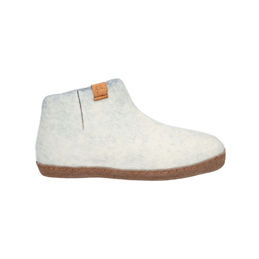 Everest Wollfilz-Pantoffel natur/blau
