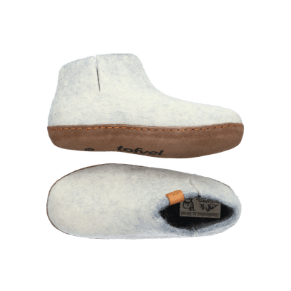 Everest Wollfilz-Pantoffel natur/blau