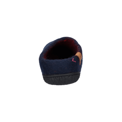 Tibet Wollfilz-Pantoffel blau/rot