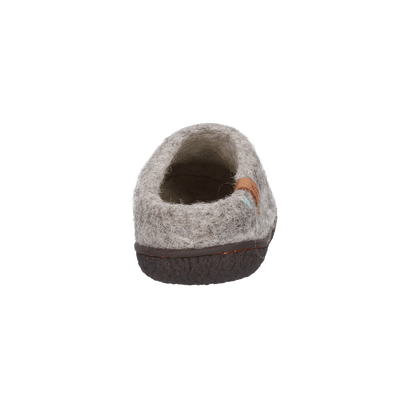 Tibet Wollfilz-Pantoffel grau/natur