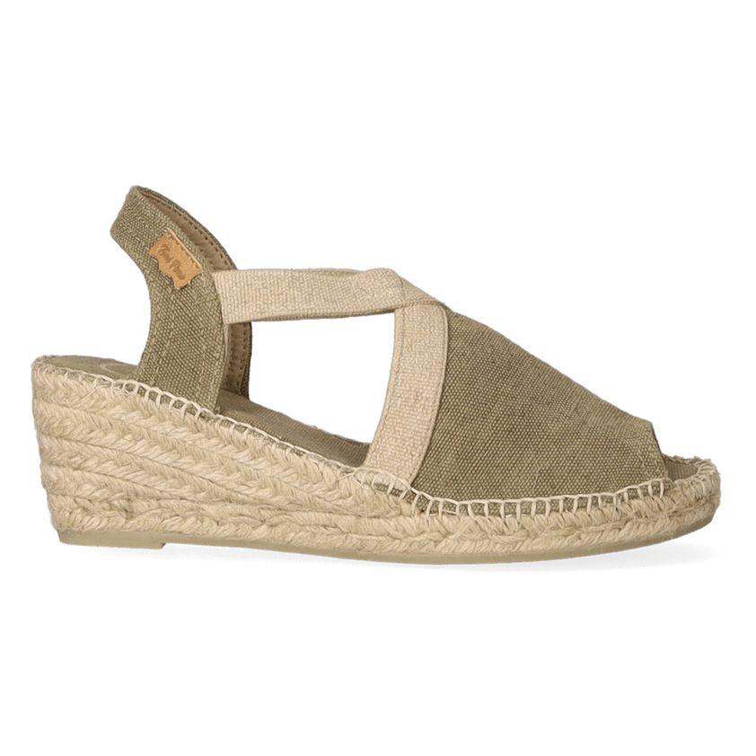 Breda-V Damen Espadrilles Caqui Vintage