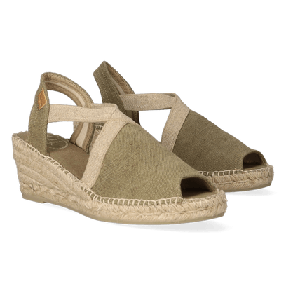 Breda-V Damen Espadrilles Caqui Vintage