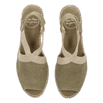 Breda-V Damen Espadrilles Caqui Vintage