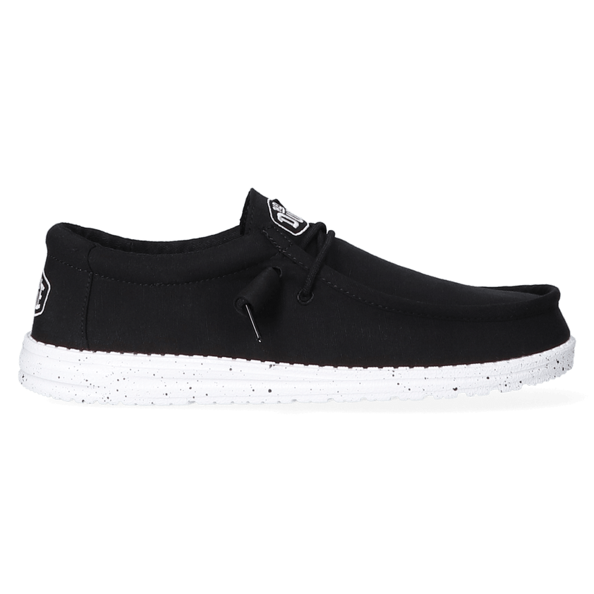 Wally Slub Canvas Herren Halbschuhe Black