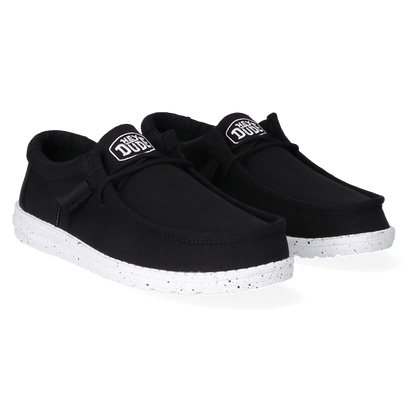 Wally Slub Canvas Herren Halbschuhe Black