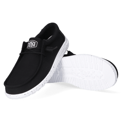 Wally Slub Canvas Herren Halbschuhe Black