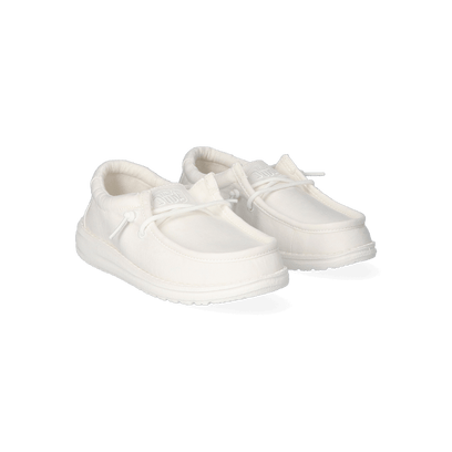 Wally Youth Slub Jongens Instappers Canvas White