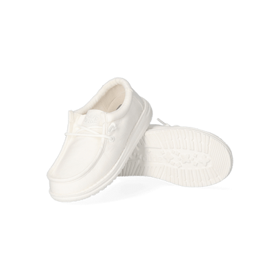 Wally Youth Slub Jongens Instappers Canvas White