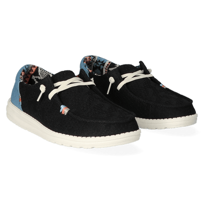 Wendy Boho Damen Halbschuhe Black Crochet