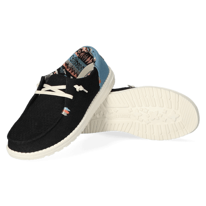 Wendy Boho Damen Halbschuhe Black Crochet