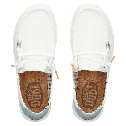 Wendy Boho Damen Halbschuhe White Crochet