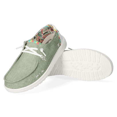 Wendy Boho Damen Halbschuhe Olive