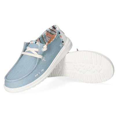 Wendy Boho Damen Halbschuhe Light Denim