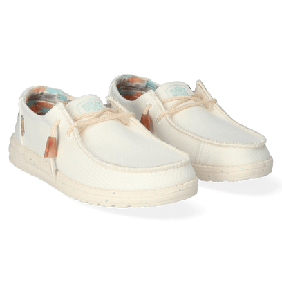 Wendy Knit Damen Halbschuhe White