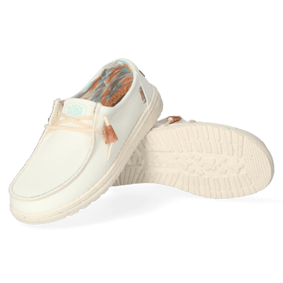 Wendy Knit Damen Halbschuhe White