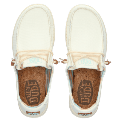 Wendy Knit Damen Halbschuhe White