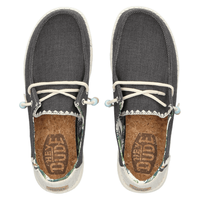 Wendy Fringe Damen Halbschuhe Carbon