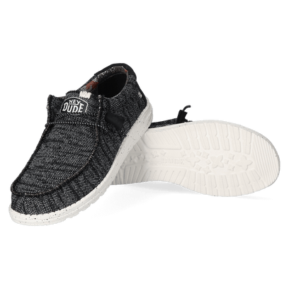 Wally Sox Stitch Herren Halbschuhe Black White