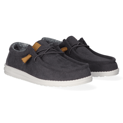 Wally Corduroy Herren Halbschuhe Charcoal