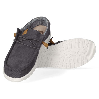 Wally Corduroy Herren Halbschuhe Charcoal