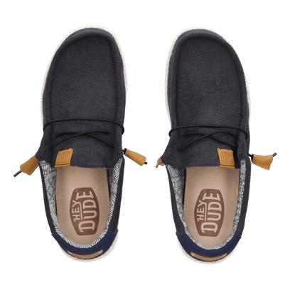 Wally Corduroy Herren Halbschuhe Navy