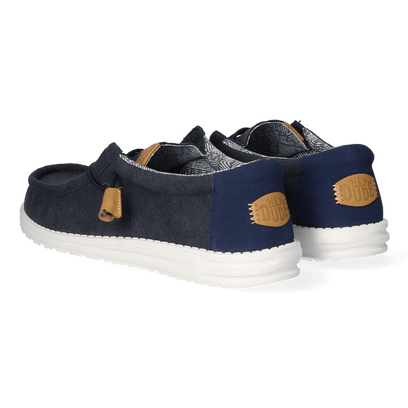 Wally Corduroy Herren Halbschuhe Navy