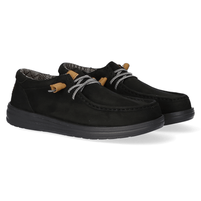 Wally Grip Craft Leather Herren Halbschuhe Black