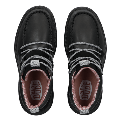 Reyes Leather Damen Boots Black/Black