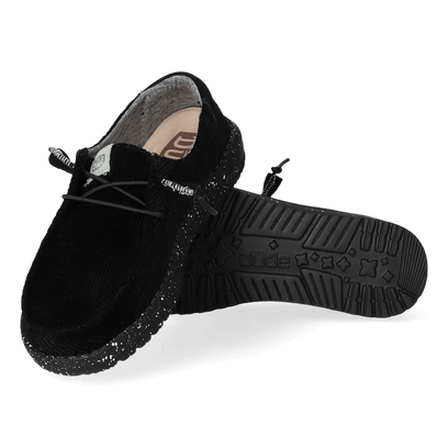 Wendy Wave Corduroy Damen Halbschuhe Black