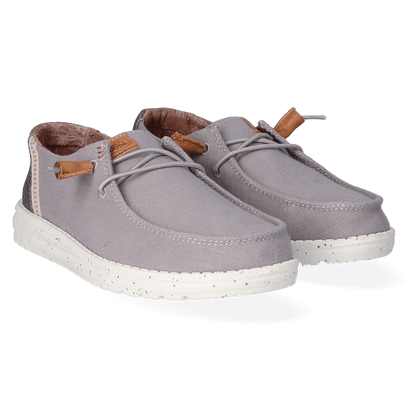 Wendy Washed Canvas Dames Halbschuhe Grey